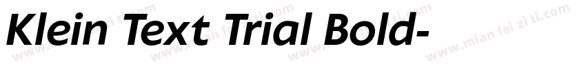 Klein Text Trial Bold字体转换